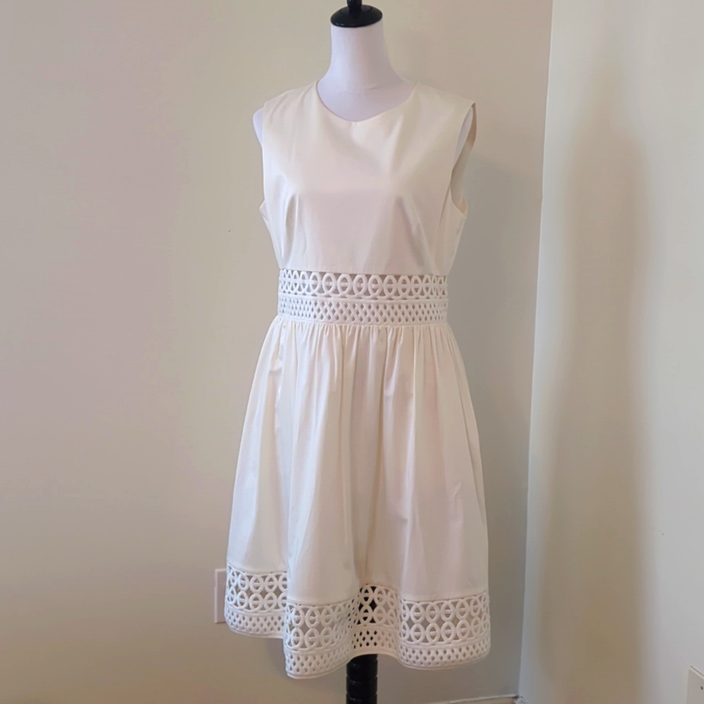 NWT Ted Baker Dayzey white sleeveless a-line dress | Size 4 (US 10)
